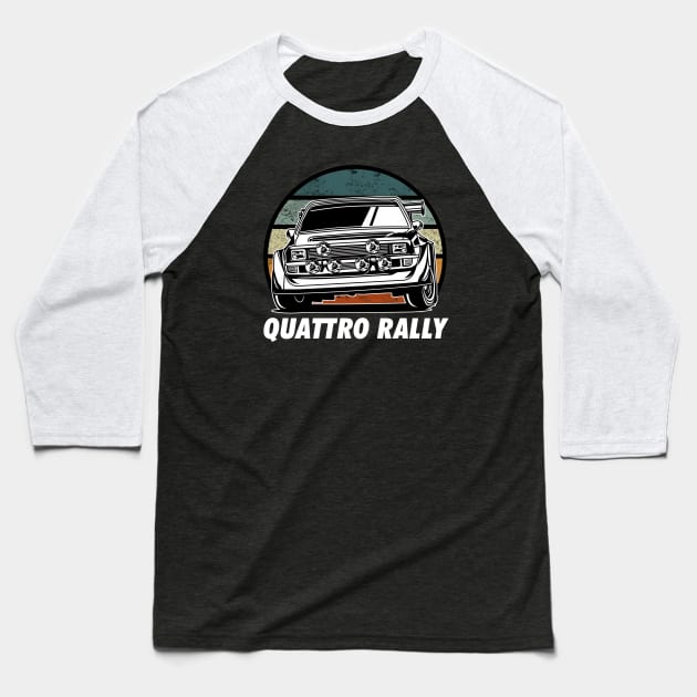 Quattro Rally Car Baseball T-Shirt by mirailecs